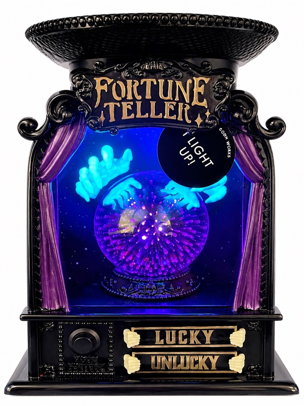 Bath & Body Works Black & Purple Fortune Teller Decor Light-Up Crystal Ball